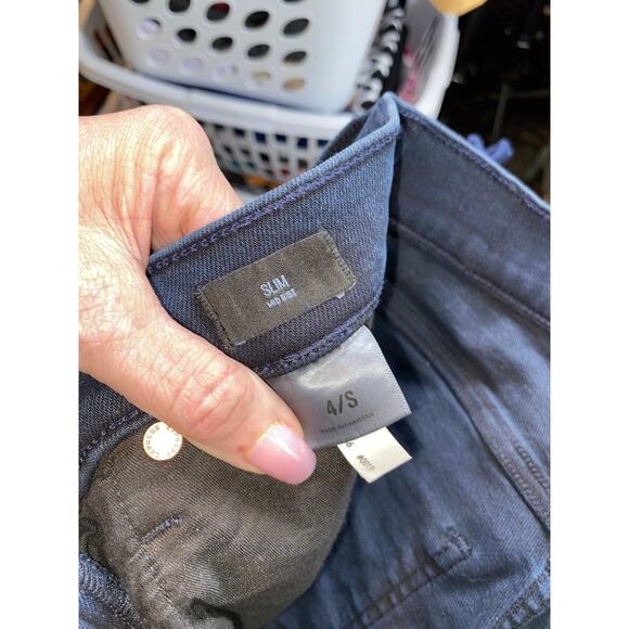NWT $80 EXPRESS size 4S Slim Mid Rise Blue Jeans - Picture 9 of 9